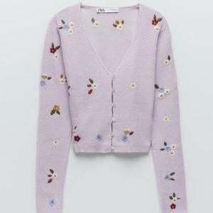 Zara embroidered cardigan